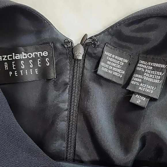 Women's Liz Claiborne Dress, Black, Size 2 Petite, Pre-Owned - Picture 5 of 7